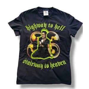 Versus Versace Men's Vintage Y2K Punk Graphic T-Shirt Italy Ittierre Band Tee‎